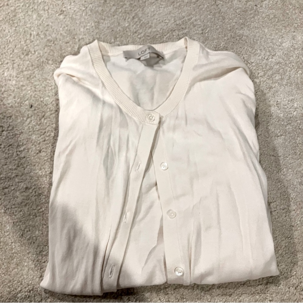 LOFT Cream Cardigan